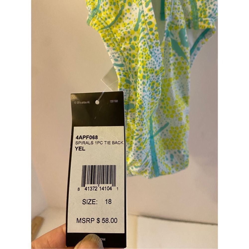 Adidas yellow girls bathingsuit‎ $58 size 10? - Picture 3 of 6